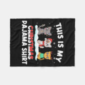 Xmas Cat Lover Pajama - This Is My Christmas Pajam Fleecedecke (Vorderseite (Horizontal))