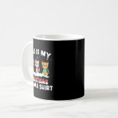 Xmas Cat Lover Pajama - This Is My Christmas Pajam Kaffeetasse (Vorderseite Links)