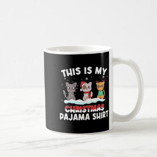 Xmas Cat Lover Pajama - This Is My Christmas Pajam Kaffeetasse (Rechts)