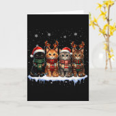 Xmas Cat Meowy Christmas Cute For Men Woman Kid Ca Karte (Gelbe Blume)