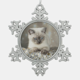 XMAS Cats Schneeflocken Zinn-Ornament