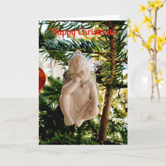 Xmas cherub card karte (Gelbe Blume)