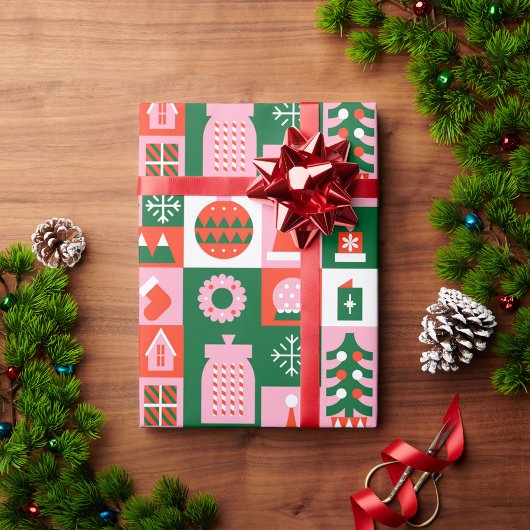 Xmas Colored Noel Christmas Geschenkpapier