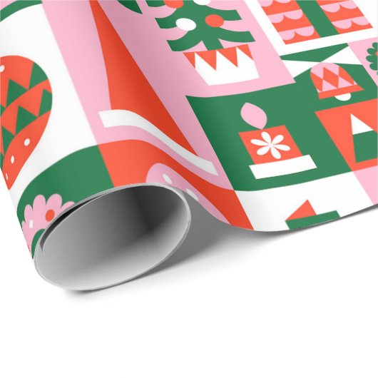 Xmas Colored Noel Christmas Geschenkpapier (Rolleneckpunkt)