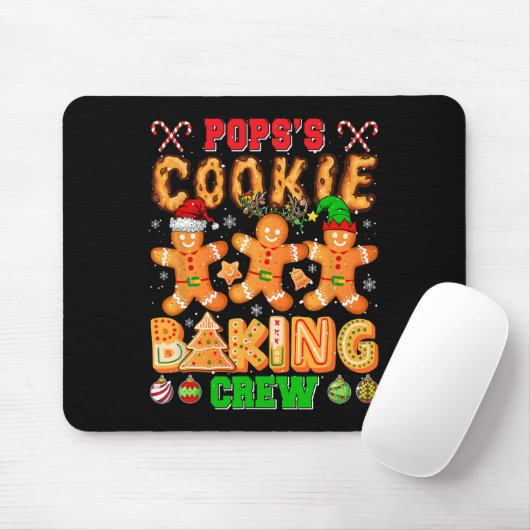 Xmas Cookie Baking Crew Pop Funny Baker Lover F Mousepad (Mit Mouse)