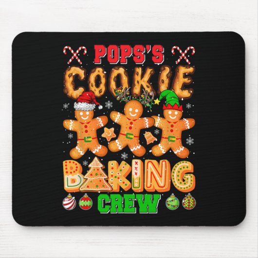 Xmas Cookie Baking Crew Pop Funny Baker Lover F Mousepad (Vorne)
