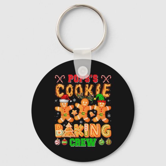 Xmas Cookie Baking Crew Pop Funny Baker Lover F Schlüsselanhänger (Vorderseite)