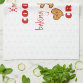 XmaS Cookie Baking & Eating Crew Red Text Geschirrtuch (Gefaltet)