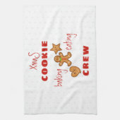 XmaS Cookie Baking & Eating Crew Red Text Geschirrtuch (Vertikal)
