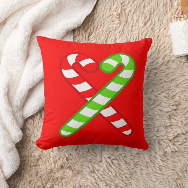 XmaS Cool Candy Cane Muster 2 Rückenfarbe S Kissen (Decke)