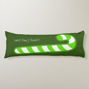 XmaS Coole grüne Candy Cane 1back Farbe rechts Seitenschläferkissen