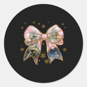 Xmas Coquette Bow Jesus Christliche Bibel Verse Na Runder Aufkleber