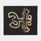 Xmas Coqui Taino Fleece Blanket (Vorderseite (Horizontal))