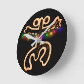 Xmas Coqui Taino Runde Wanduhr (Winkel)