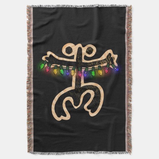 Xmas Coqui Taino Throw Blanket Decke (Vorderseite Vertikal)