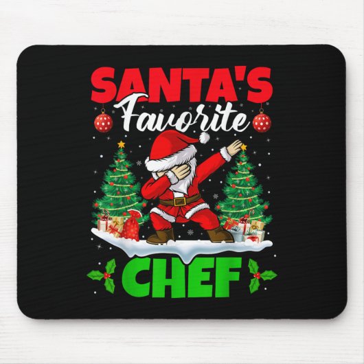Xmas Dabbing Santa's Favorite Chef Christmas  Mousepad (Vorne)