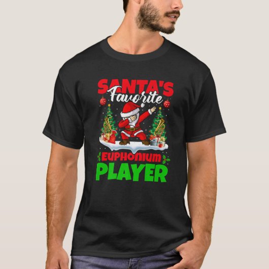 Xmas Dabbing Weihnachts Lieblings-Euphonium-Player T-Shirt (Vorderseite)