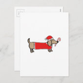 Xmas-Dackel Feiertagspostkarte (Vorne/Hinten)