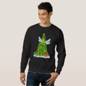 Xmas Decorations Lights Santa Dragonfly Christmas Sweatshirt (Vorne ganz)
