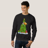 Xmas Decorations Lights Santa Hornbill Bird Christ Sweatshirt (Vorne ganz)