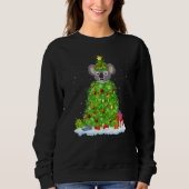 Xmas Decorations Lights Santa Koala Christmas Tree Sweatshirt (Vorderseite)