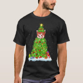 Xmas Decorations Lights Santa Red Panda Christmas  T-Shirt (Vorderseite)