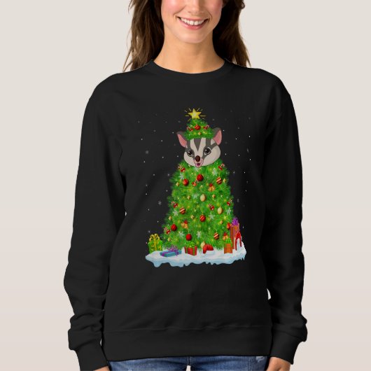 Xmas Decorations Lights Santa Sugar Glider Christm Sweatshirt (Vorderseite)