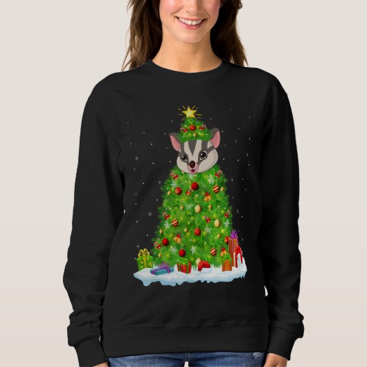 Xmas Decorations Lights Santa Sugar Glider Christm Sweatshirt (Vorderseite)