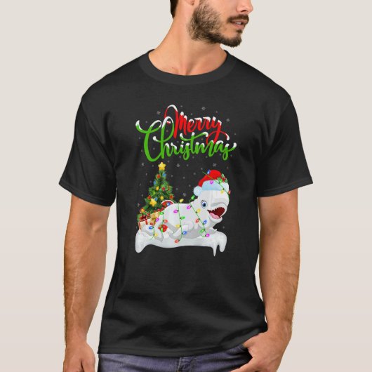 Xmas Decorations Santa Beluga Whale Christmas T-Shirt (Vorderseite)