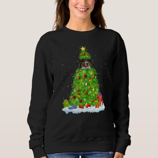 Xmas Decorations Santa Bernese Mountain Dog Christ Sweatshirt (Vorderseite)
