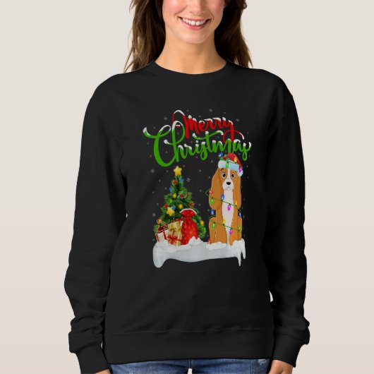 Xmas Decorations Santa Cocker Spaniel Dog Christma Sweatshirt (Vorderseite)