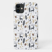 Xmas Deer and Blätter Joyful Greetings Collection Case-Mate iPhone Hülle (Rückseite)