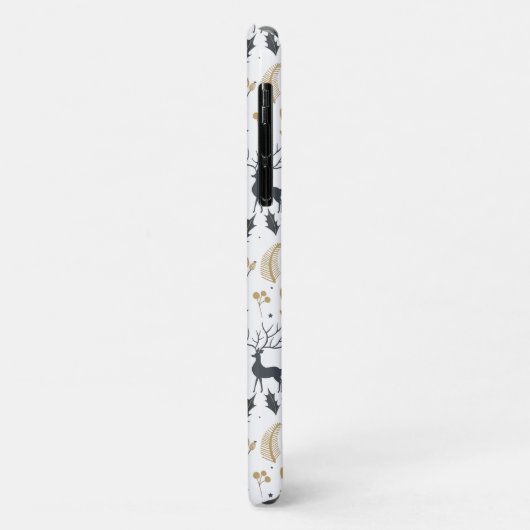 Xmas Deer and Blätter Joyful Greetings Collection Case-Mate iPhone Hülle (Hinten/Links)