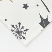 Xmas Deer and Blätter Joyful Greetings Collection Fleecedecke (Ecke)