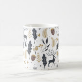 Xmas Deer and Blätter Joyful Greetings Collection Kaffeetasse (Mittel)