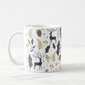 Xmas Deer and Blätter Joyful Greetings Collection Kaffeetasse (Links)