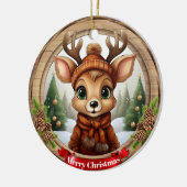Xmas Deer with Antlers Animal Character Decor 🦌🎄 Keramik Ornament (Links)