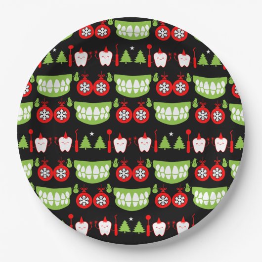 Xmas Dental Doctor Geschenke Pappteller (Vorderseite)