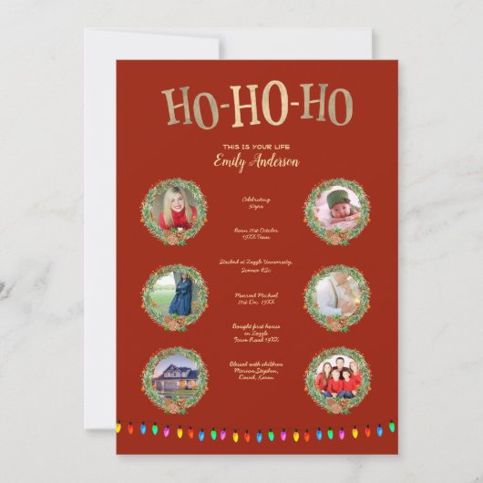 XMAS DIES IST IHR LEBEN- FOTOS HINZUFÜGEN + MILEST EINLADUNG (Vorderseite)