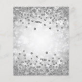 Xmas Dinner Party Silver Winter Diamonds Glitzer Flyer (Hinten)