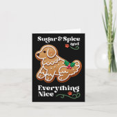 Xmas Dog Gingerbread Zucker Gewürzkühl Weihnachtsk Karte (Vorderseite)