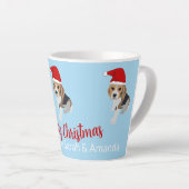 XMAS DOG LIEBT CHRISTMAS WEIHNACHTSMANNMÜTZE BEAGL MILCHTASSE (Rechte Ecke)