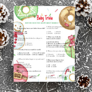 Xmas donuts - Baby Trivia Baby Showspiel