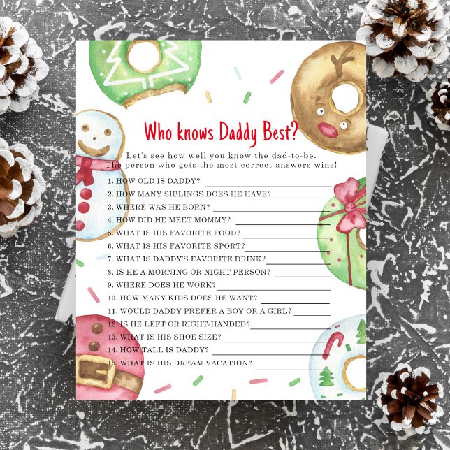 XMAS donuts - Spiel Wer Daddy am besten kennt (Von Creator hochgeladen)