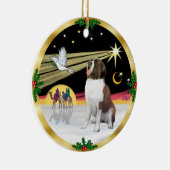 Xmas Dove - Saint Bernard Keramikornament (Rechts)