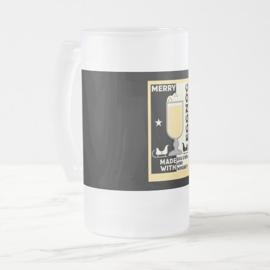 Xmas Eggnog Punch Mattglas Bierglas (Vorderseite Links)