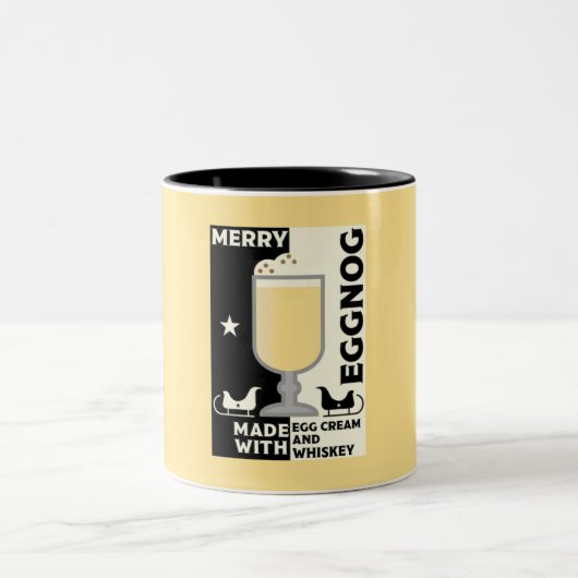 Xmas Eggnog Punch Zweifarbige Tasse (Mittel)