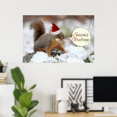 Xmas Eichhörnchen im Schnee Poster (Heimbüro)