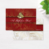 Xmas Eleganter Schmuck Logo Geschenk Karte Red Gol (Schreibtisch)