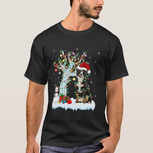 Xmas Element Tree Lighting Bernese Mountain Dog Ch T-Shirt (Vorderseite)